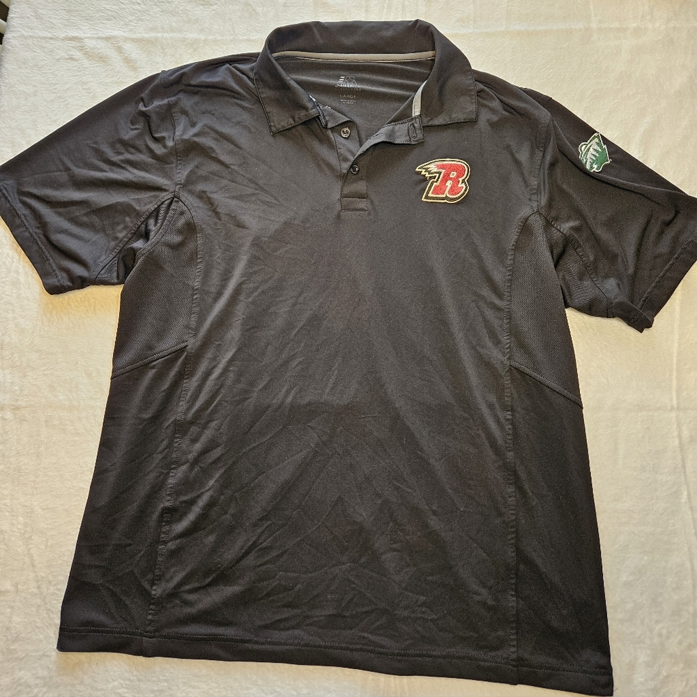 Black Polo Shirt with Embroidered Logo